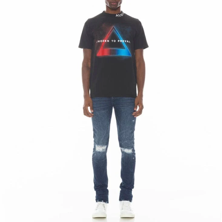 Hvman Neon Triangle T Shirt (Black) 322B10-TT30A - Image 4