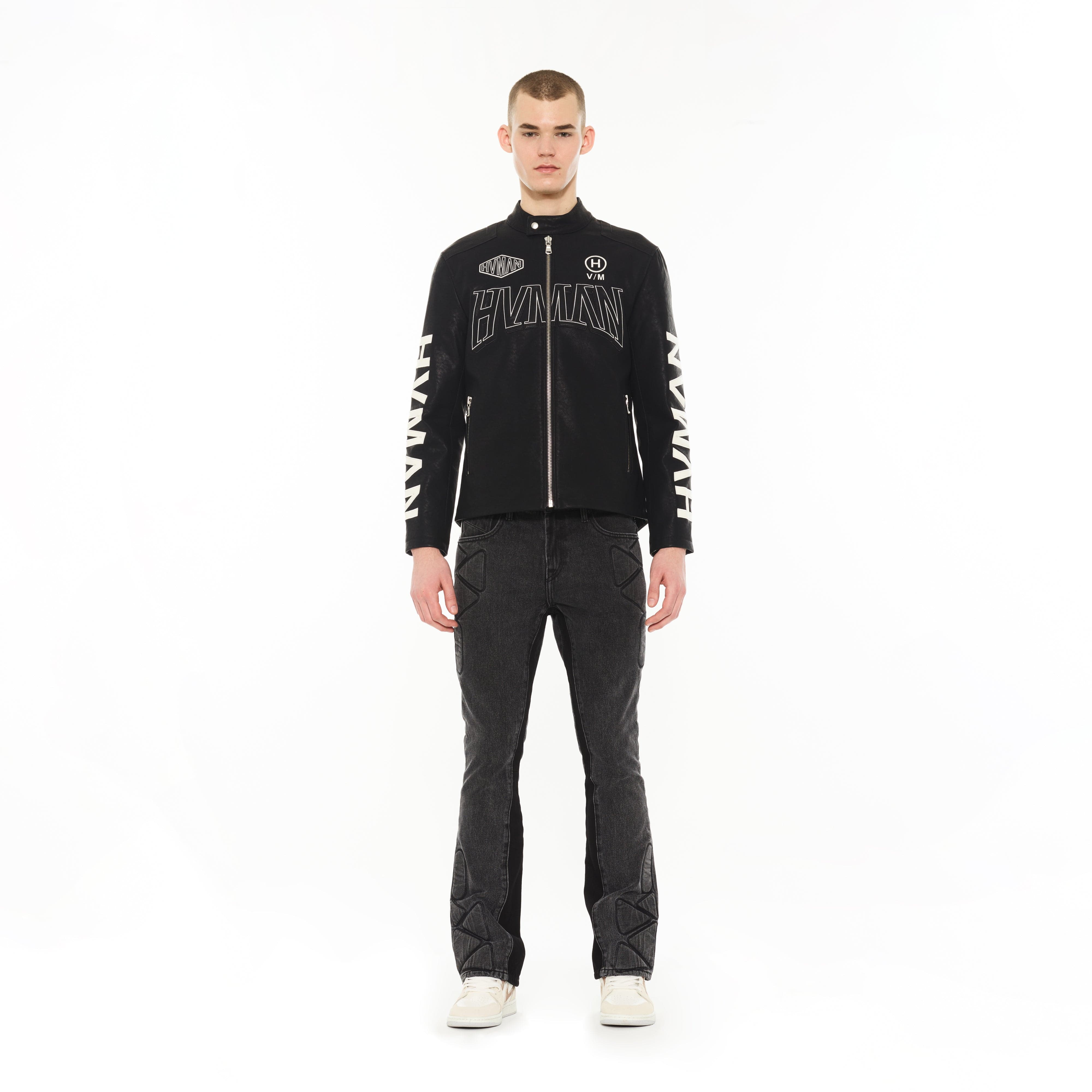 Hvman's Cafe Racer Jacket in Black - Image 5