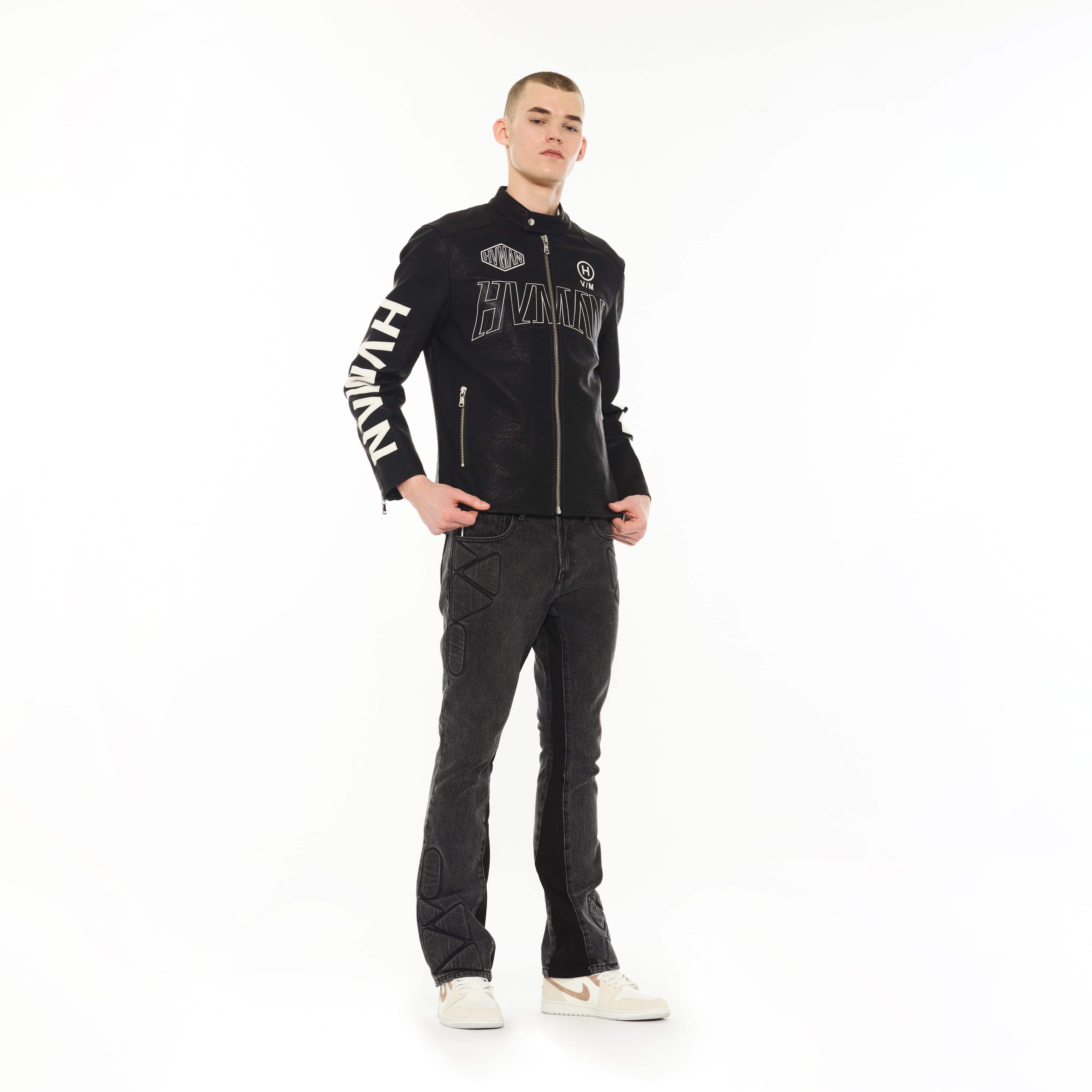 Hvman's Cafe Racer Jacket in Black - Image 6