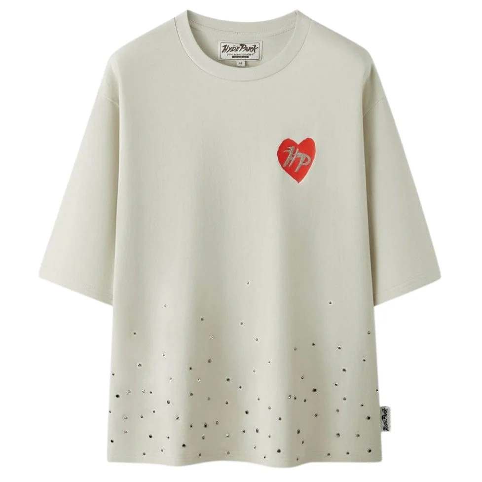 Hyde Park After Work Wear Crew SST Tee (Dark Cream)