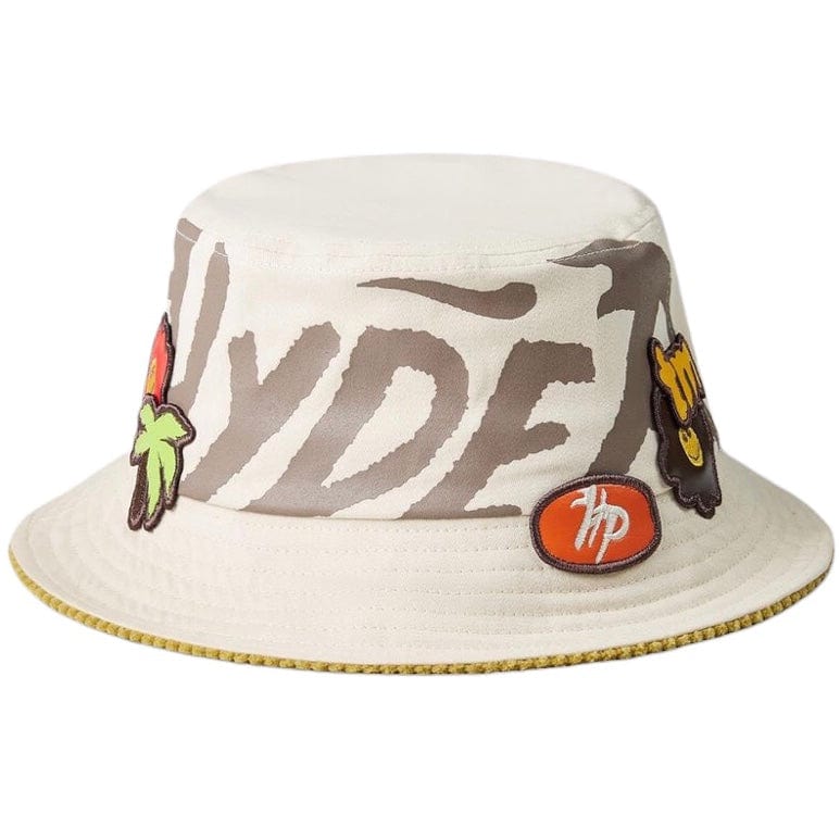 Hyde Park Bucket Hat With Patches (Cream) - Image 2