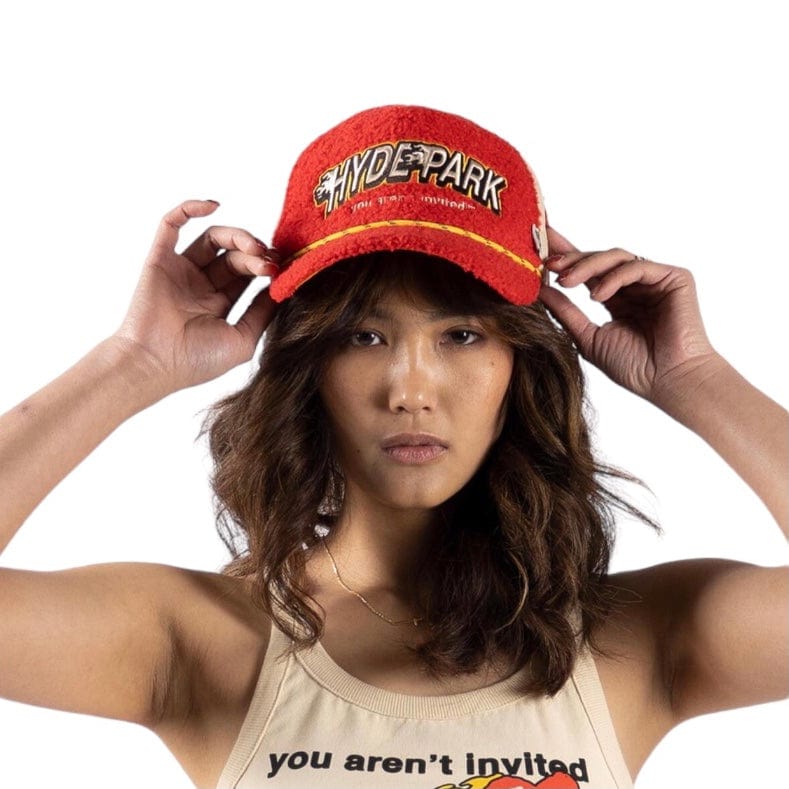 Hyde Park Fuzz Is Rea Trucker Hat (Red) - Image 3