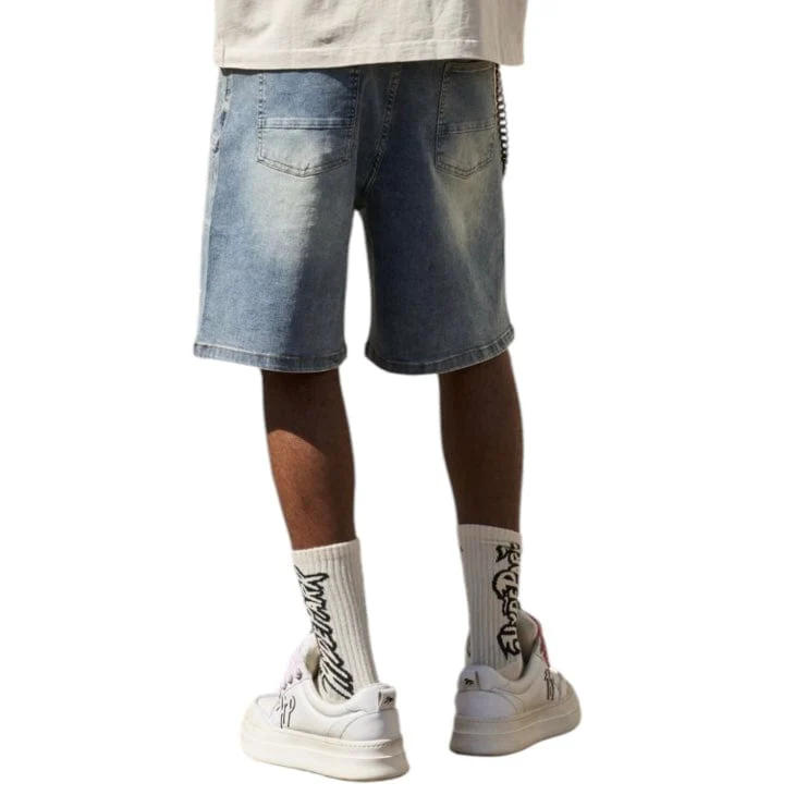 Hyde Park Studded Park Velocity Denim Short (Blue) - Image 5