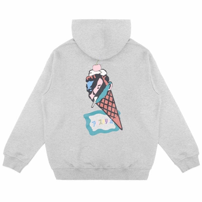 Ice Cream Colour Hoodie (Light Heather Grey) 421-8312 - Image 2
