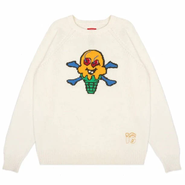 Ice Cream Cones N Bones Sweater (Whisper White) 431-7501