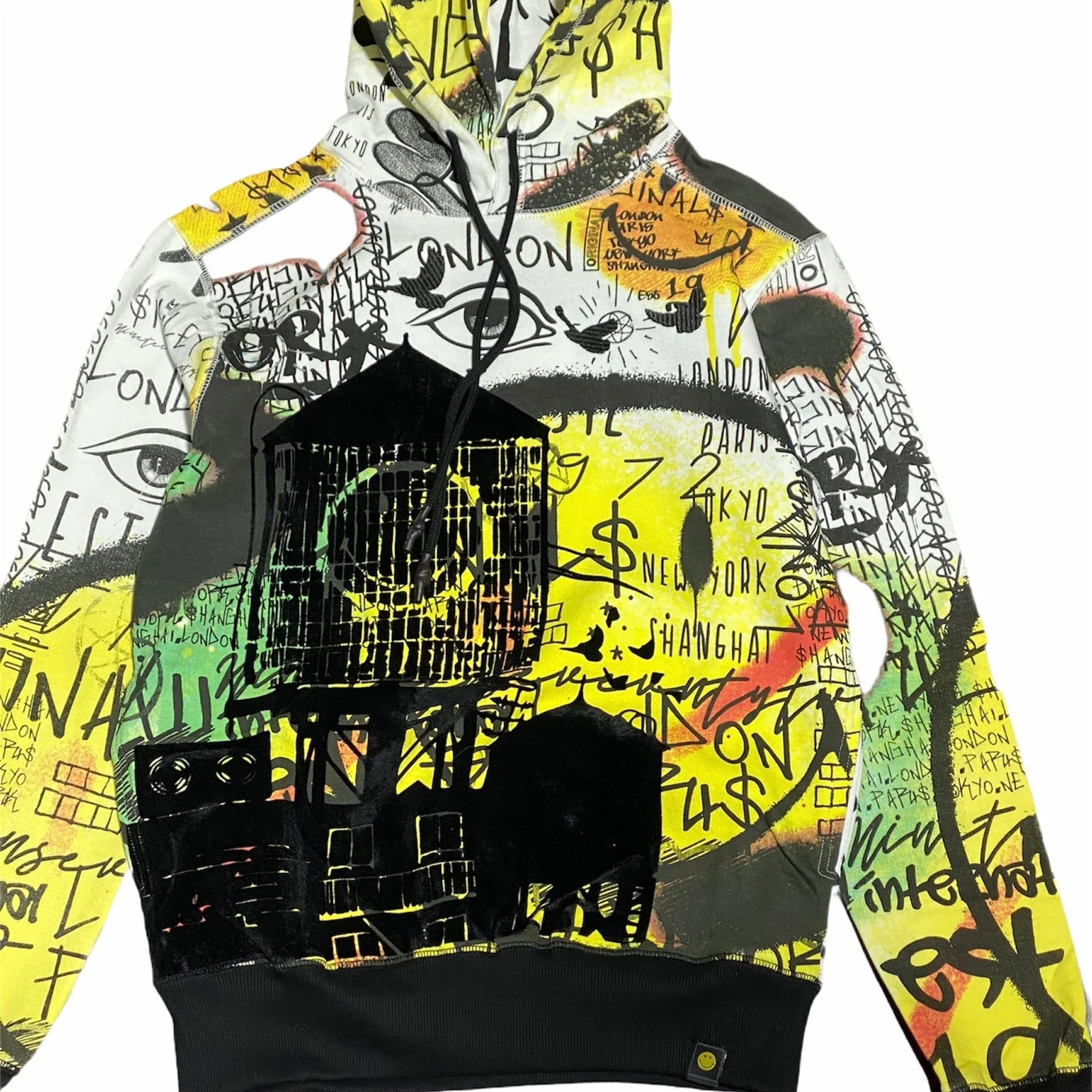 Industrial Indigo Industrial X Smiley Hoodie (White) ISM-PO-001 - Image 2