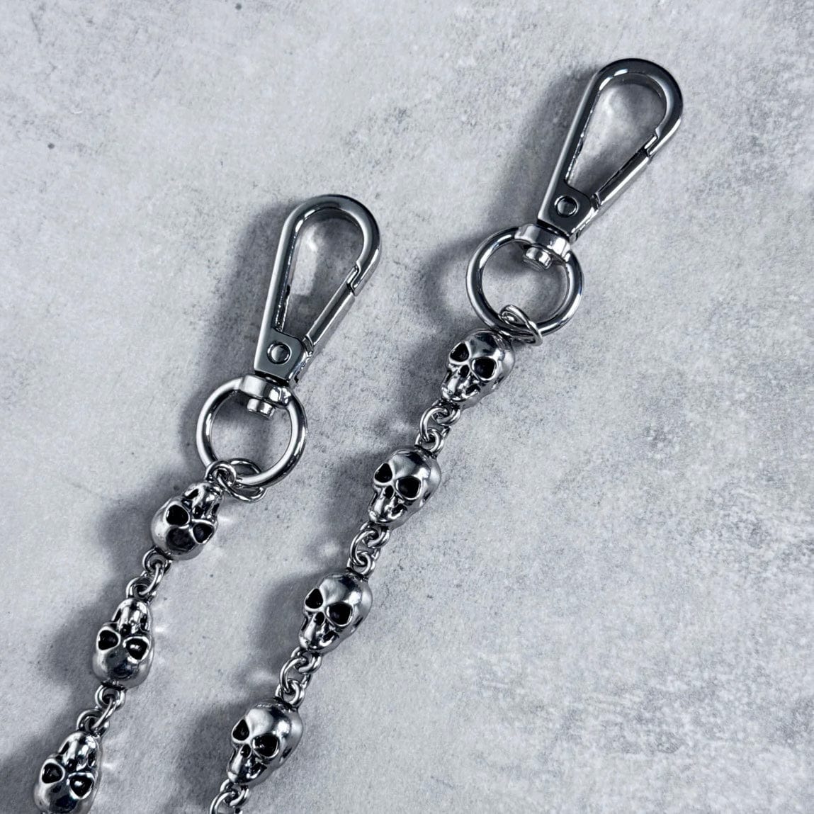 Jewelry Essentials 9mm Skull Pant Chain 24" (Silver) BKC-106S - Image 2