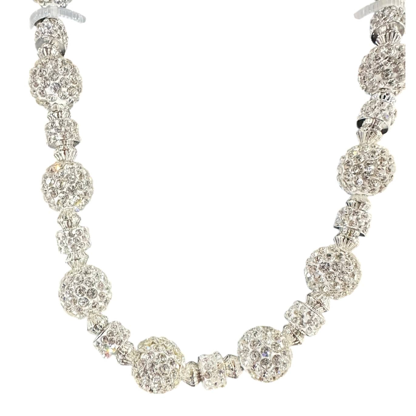 Jewelry Essentials Iced Ball Pant Chain (Silver) BKC-142S - Image 3