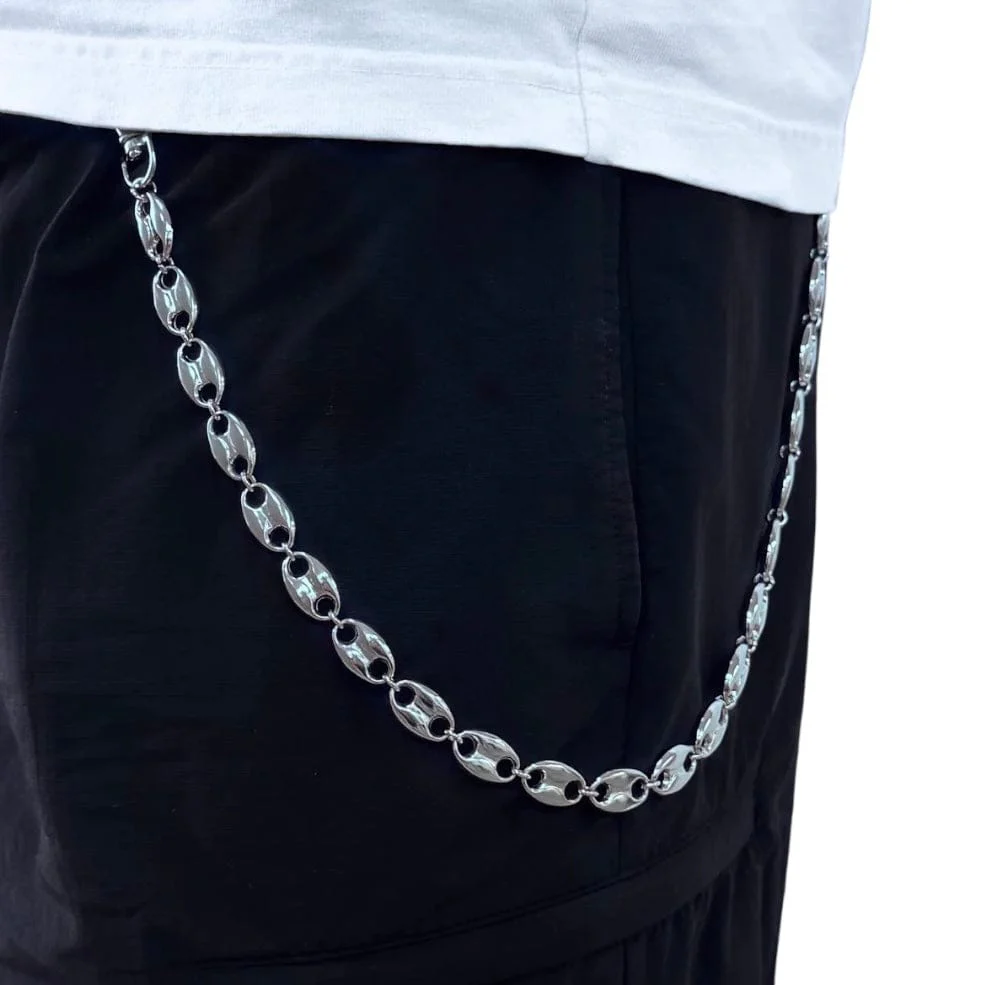 Jewelry Essentials Mariner Link Pant Chain (Silver) BKC-207S