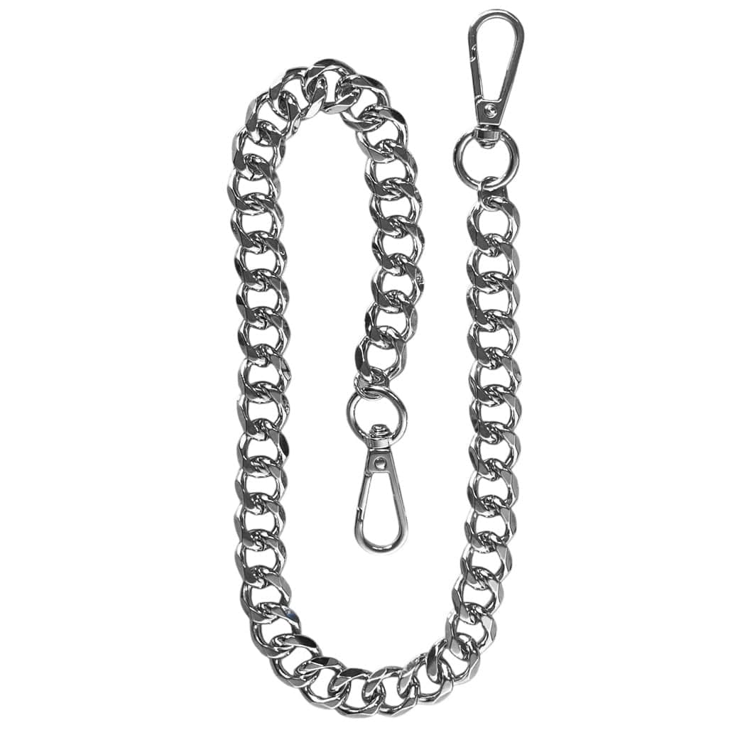 Jewelry Essentials Solid 14mm Cuban Link Pant Chain (Silver) BKC-209S - Image 3