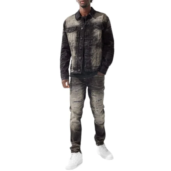 Jordan Craig Amsterdam Trucker Monochrome Jacket (Nature Black) JJ358R - Image 3