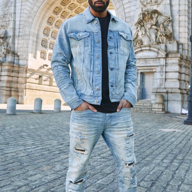 Jordan Craig Bayside Denim Trucker Jacket (Iced Lager) JJ350R - Image 4