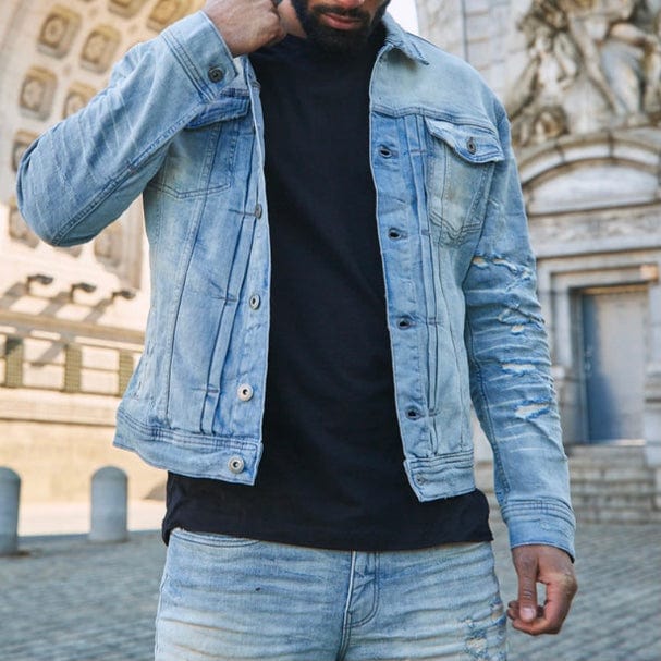 Jordan Craig Bayside Denim Trucker Jacket (Iced Lager) JJ350R - Image 5
