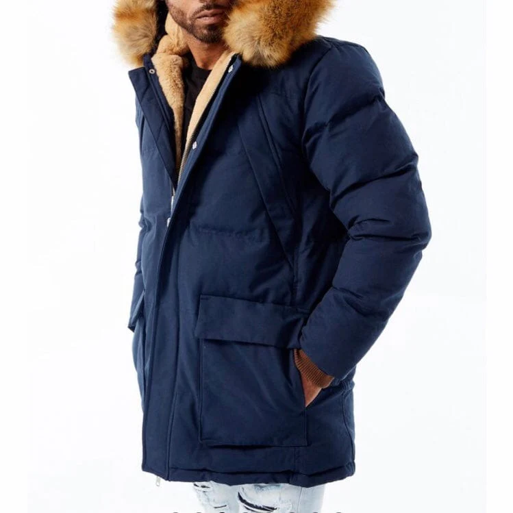 Jordan Craig Bismarck Fur Lined Parka Jacket (Navy) 91537 - Image 2