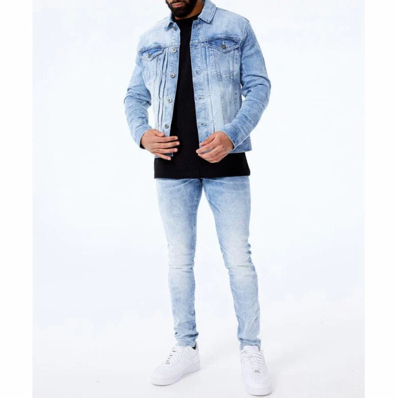 Jordan Craig Boulder Denim Trucker Jacket (Sky Blue) JJ1082 - Image 3
