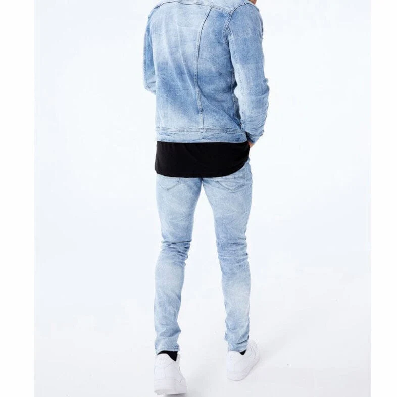 Jordan Craig Boulder Denim Trucker Jacket (Sky Blue) JJ1082 - Image 5