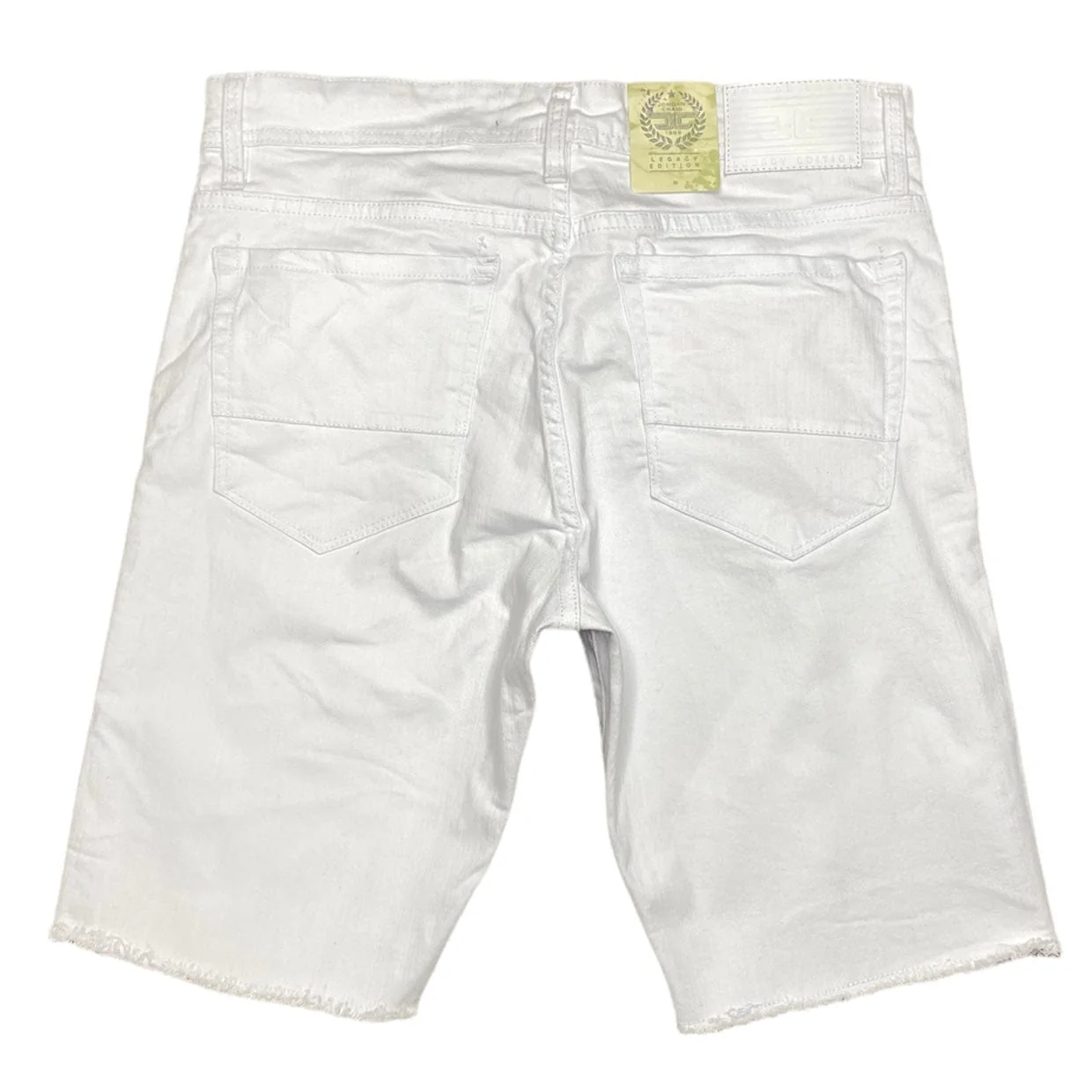 Jordan Craig Clean Frayed Bottom Shorts (White) J3190S - Image 2