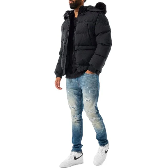Jordan Craig Cross Bay Bomber Jacket (Noir) 91630 - Image 3