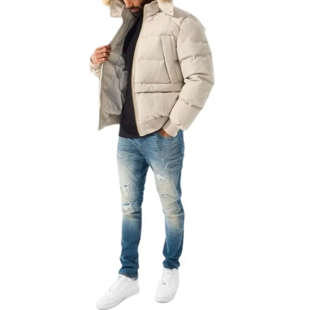 Jordan Craig Cross Bay Bomber Jacket (Taupe) 91630 - Image 2