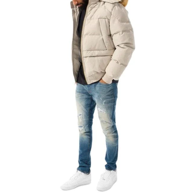 Jordan Craig Cross Bay Bomber Jacket (Taupe) 91630 - Image 3