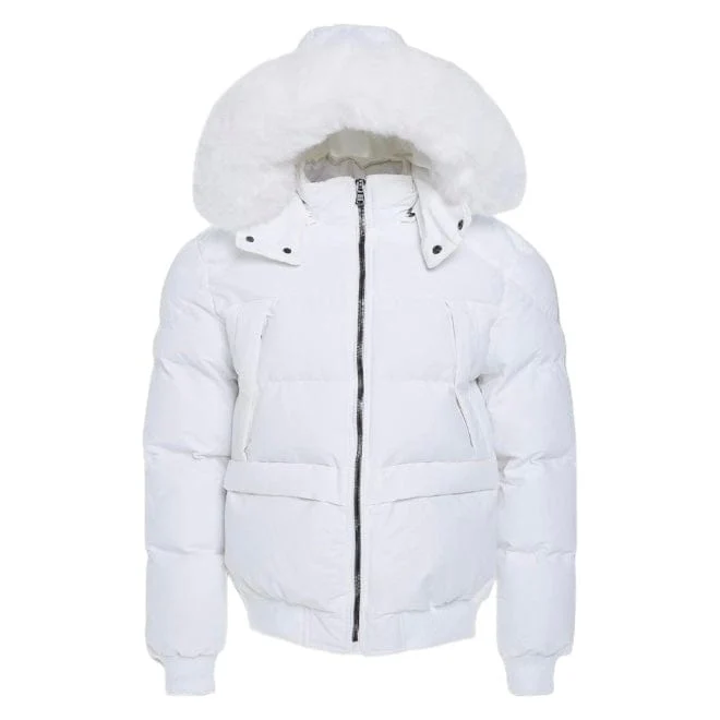 Jordan Craig Cross Bay Bomber Jacket (White) 91615