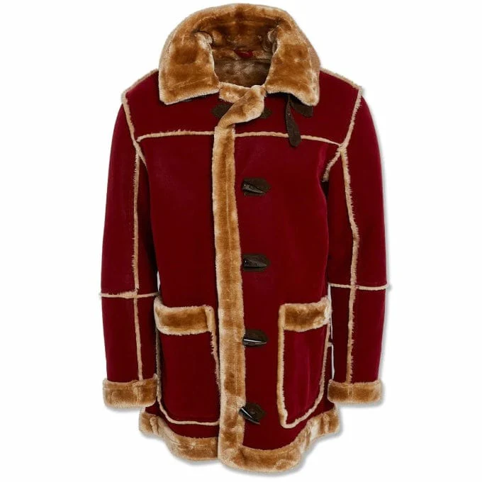 Jordan Craig Denali Shearling Jacket (Burgundy) 91620 - Image 3