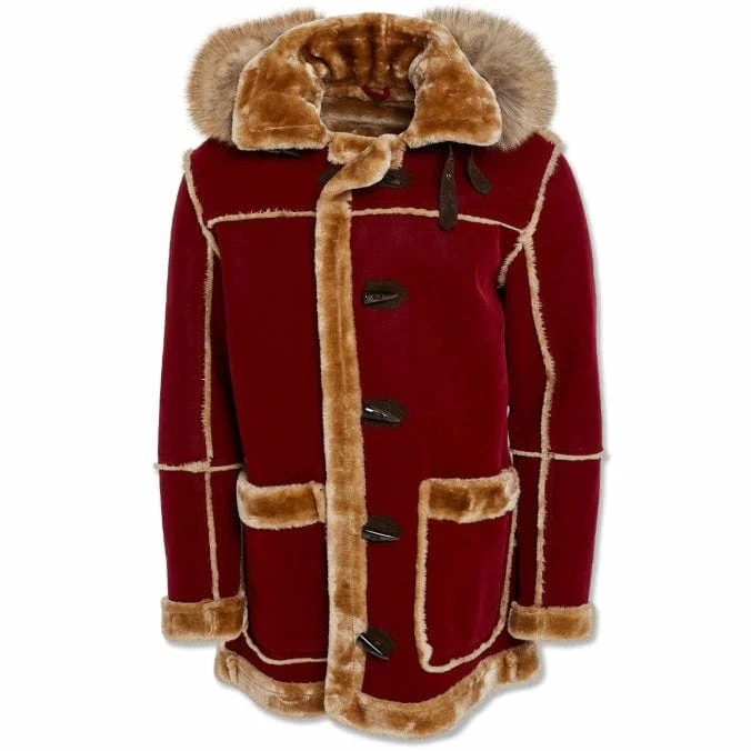 Jordan Craig Denali Shearling Jacket (Burgundy) 91620 - Image 4