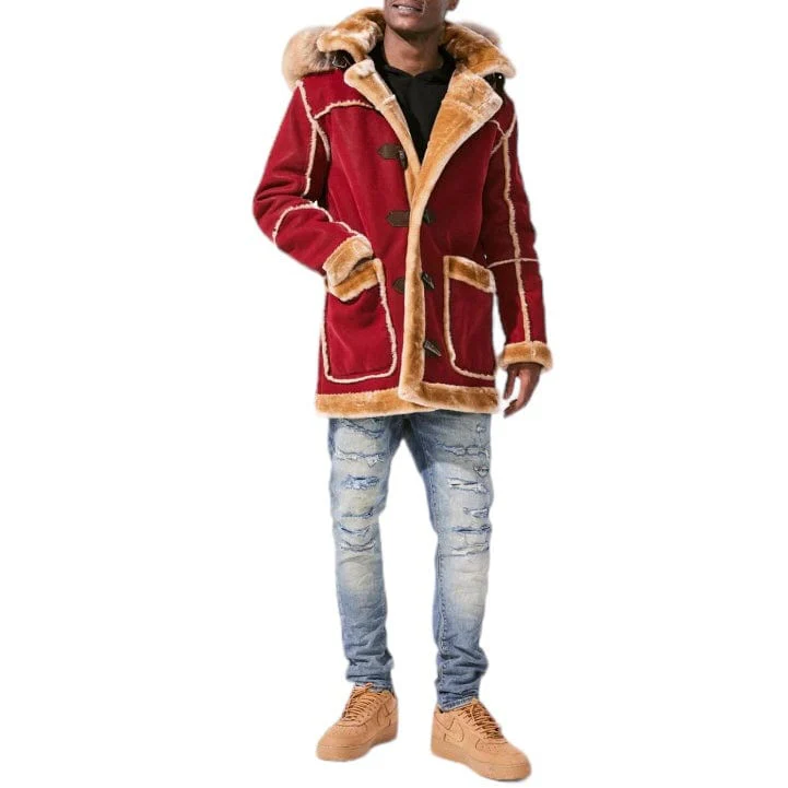 Jordan Craig Denali Shearling Jacket (Burgundy) 91620 - Image 6