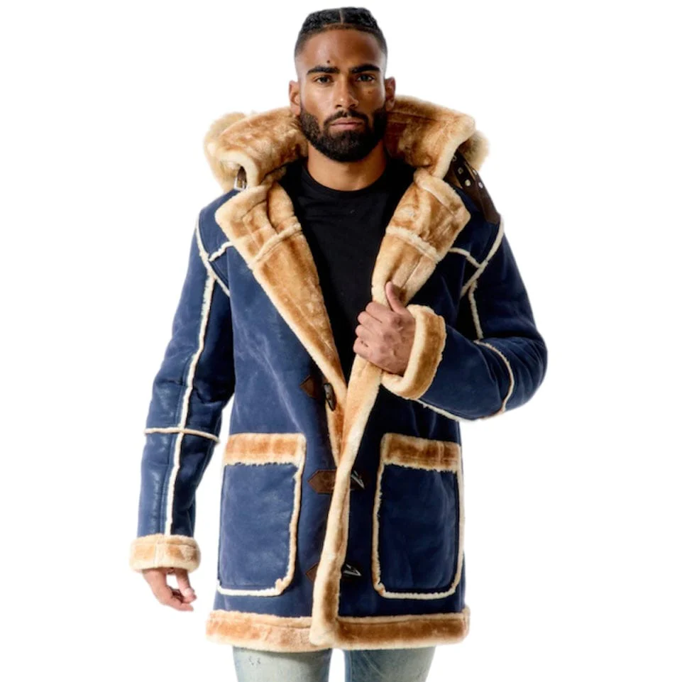 Jordan Craig Denali Shearling Jacket (Navy) - Image 5