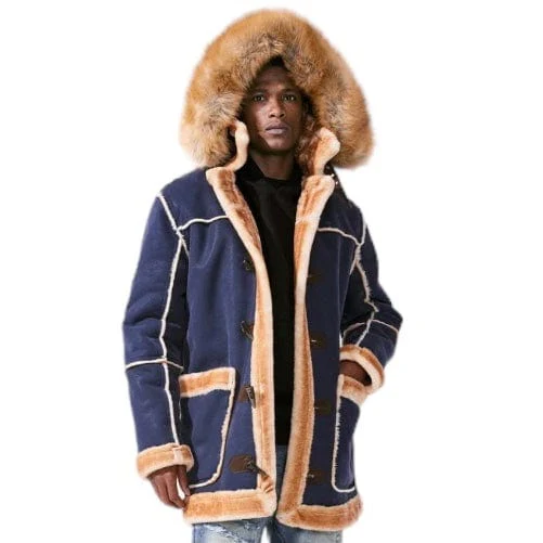 Jordan Craig Denali Shearling Jacket (Navy) - Image 7