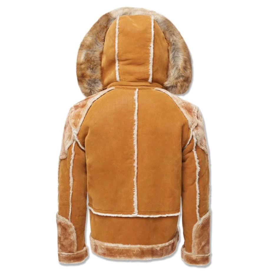 Jordan Craig El Jefe Shearling Moto Jacket (Cognac) 91536 - Image 5