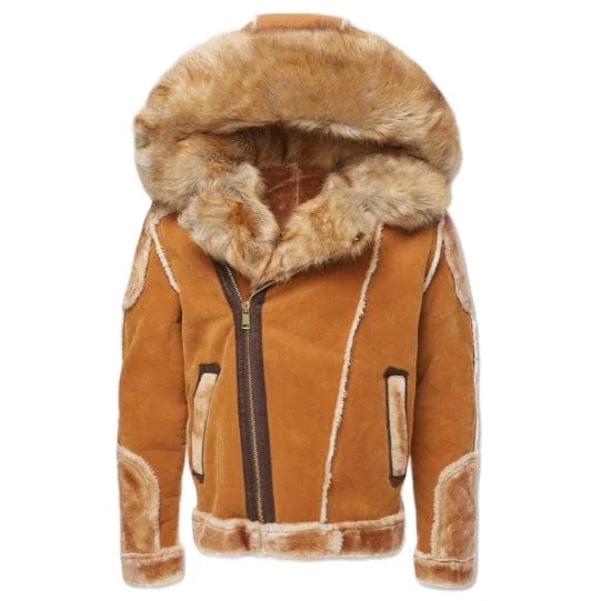 Jordan Craig El Jefe Shearling Moto Jacket (Cognac) 91625