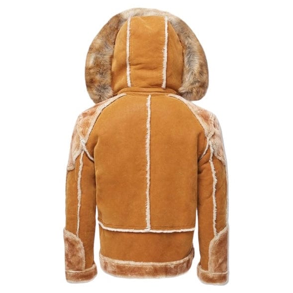 Jordan Craig El Jefe Shearling Moto Jacket (Cognac) 91625 - Image 5