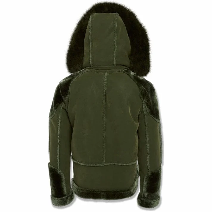 Jordan Craig El Jefe Shearling Moto Jacket (Military Green) - 91625 - Image 4