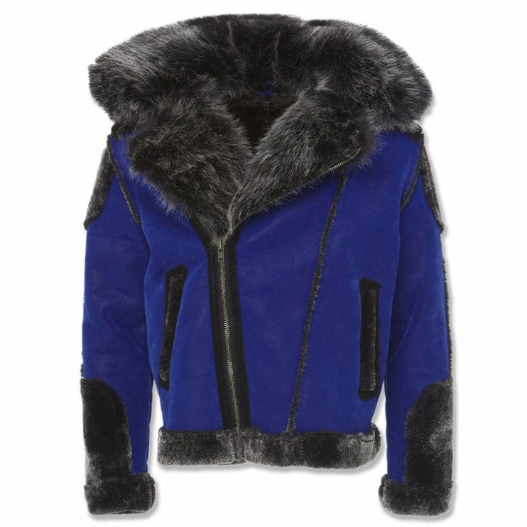 Jordan Craig El Jefe Shearling Moto Jacket (Racer Blue) 91590 - Image 7