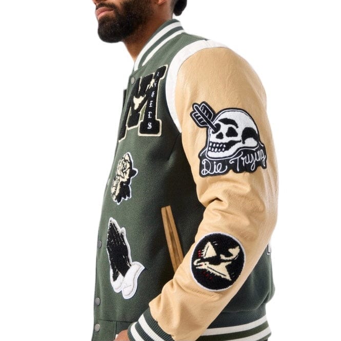 Jordan Craig Fallen Angels Varsity Jacket (Pine) 91647 - Image 3