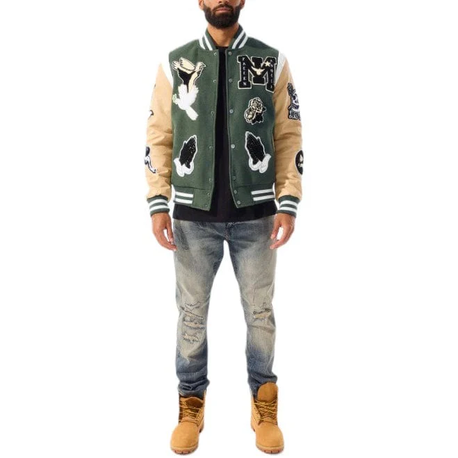 Jordan Craig Fallen Angels Varsity Jacket (Pine) 91647 - Image 5