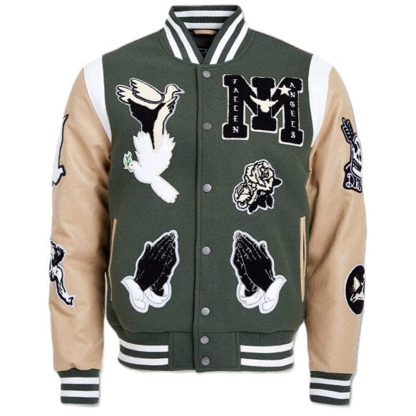 Jordan Craig Fallen Angels Varsity Jacket (Pine) 91647 - Image 6