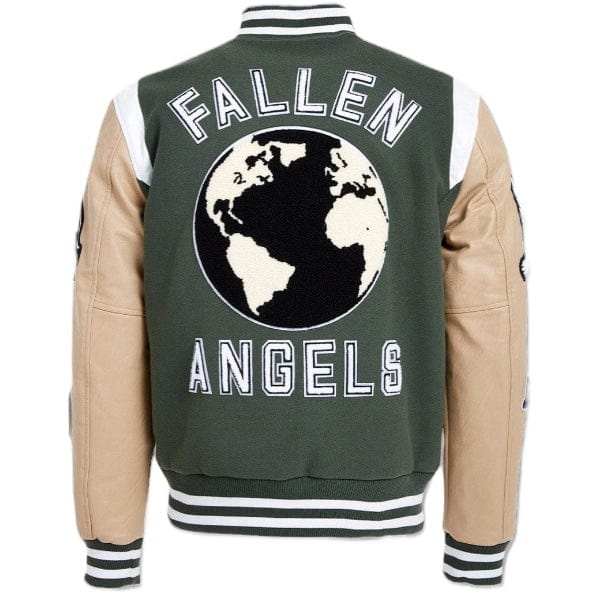 Jordan Craig Fallen Angels Varsity Jacket (Pine) 91647 - Image 7