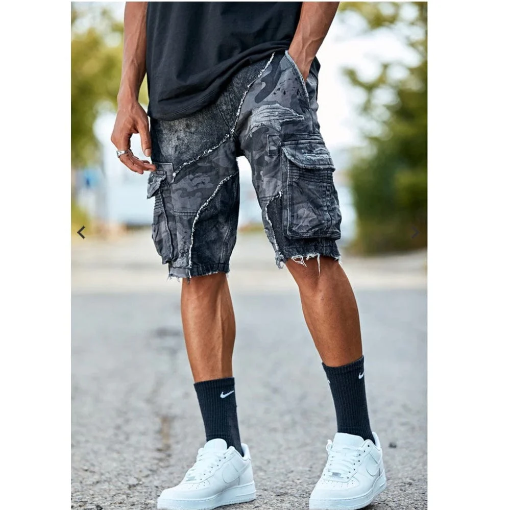 Jordan Craig Freedom Denim Cargo Shorts (Black Camo) 4397C - Image 2