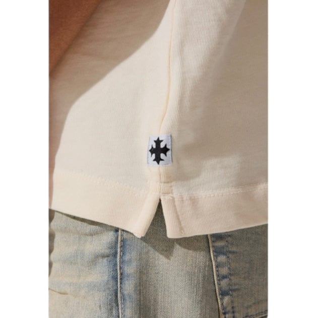 Jordan Craig Heavyweight Cropped Boxy T Shirt (Cream) 9205A - Image 2