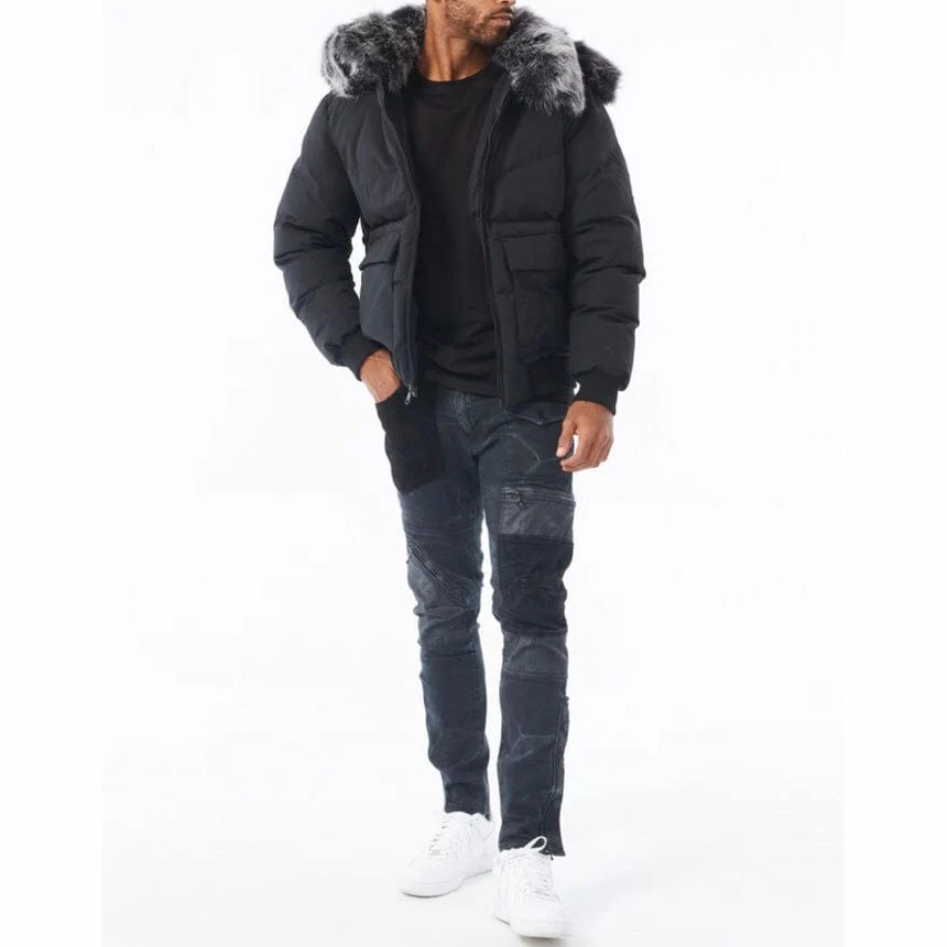 Jordan Craig Hollis Bomber Jacket (Black) 91541 - Image 3