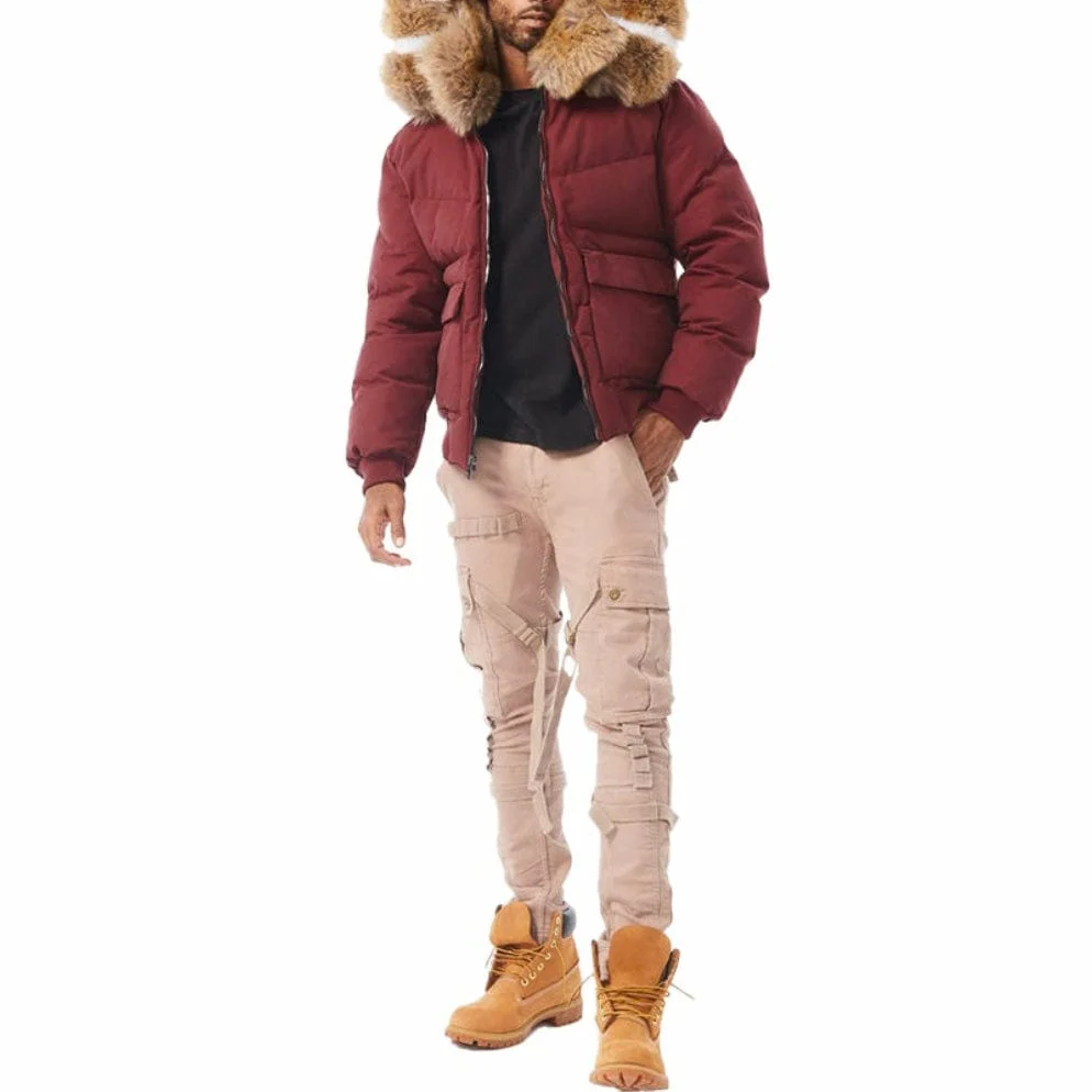 Jordan Craig Hollis Bomber Jacket (Bordeaux) 91541 - Image 4