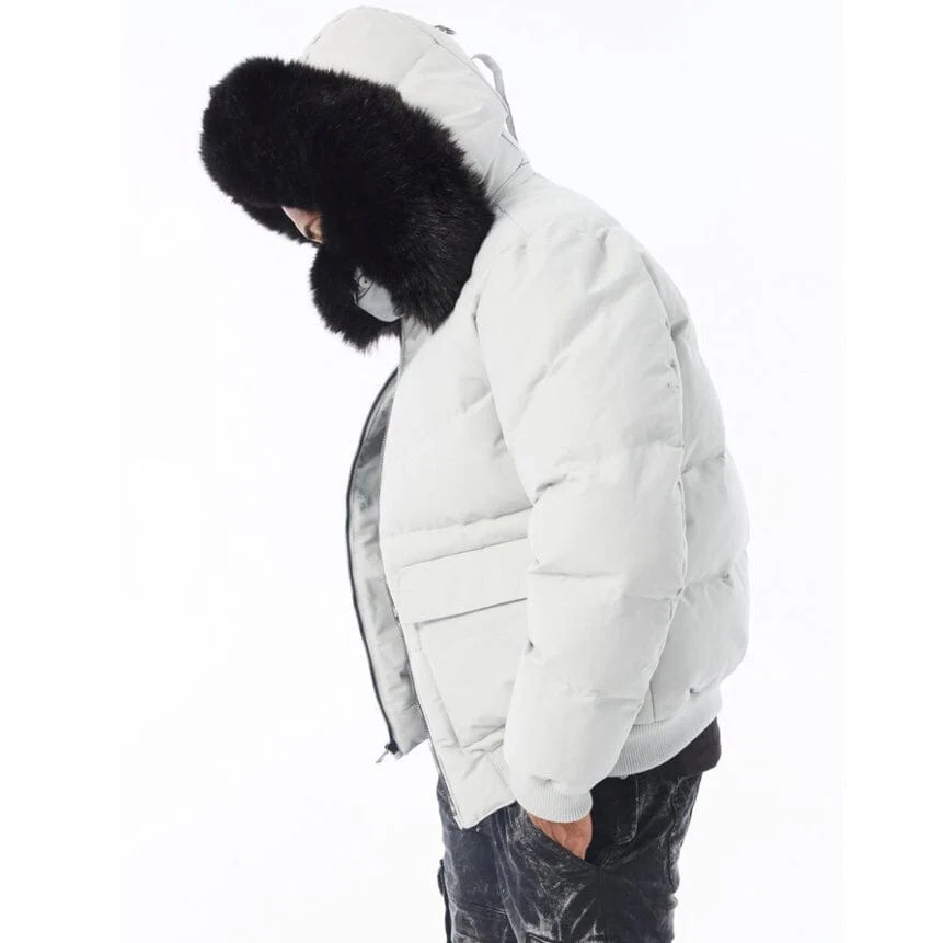 Jordan Craig Hollis Bomber Jacket (Light Grey) 91541 - Image 4