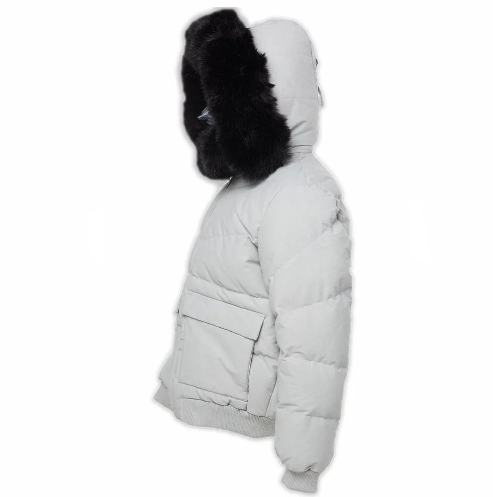 Jordan Craig Hollis Bomber Jacket (Light Grey) 91541 - Image 7
