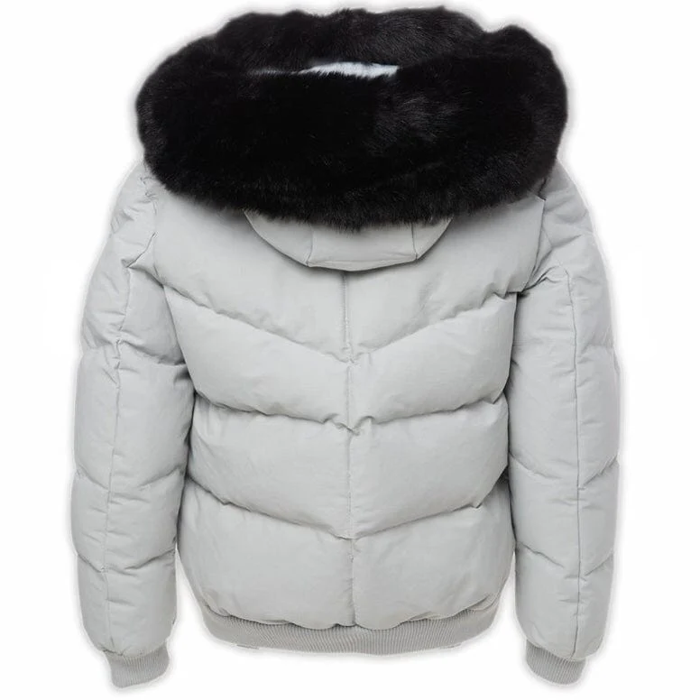 Jordan Craig Hollis Bomber Jacket (Light Grey) 91541 - Image 9
