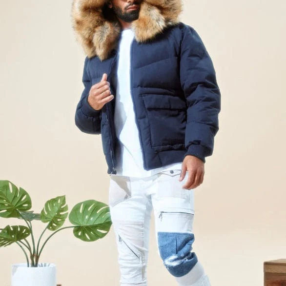 Jordan Craig Hollis Bomber Jacket (Navy) 91541 - Image 3