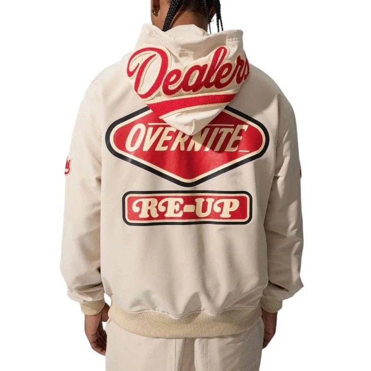 Jordan Craig Local Dealer Zip Up Windbreaker Hoodie (Khaki) 8838H - Image 2