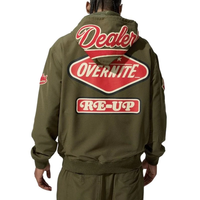 Jordan Craig Local Dealer Zip Up Windbreaker Hoodie (Olive) 8838H - Image 2