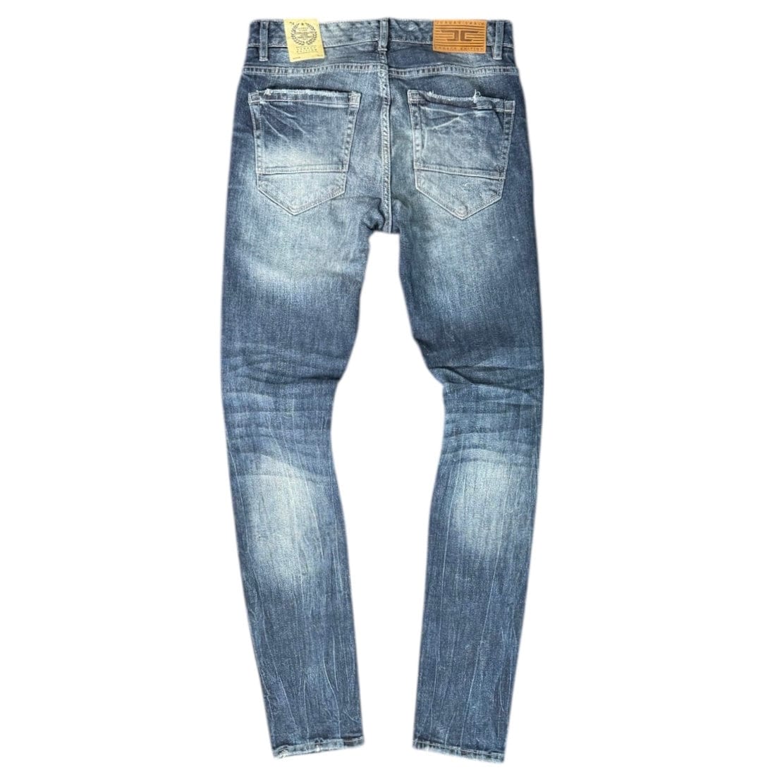 Jordan Craig Martin Fit Shreds on Knees Denim (M/Blue) JT2294 - Image 2